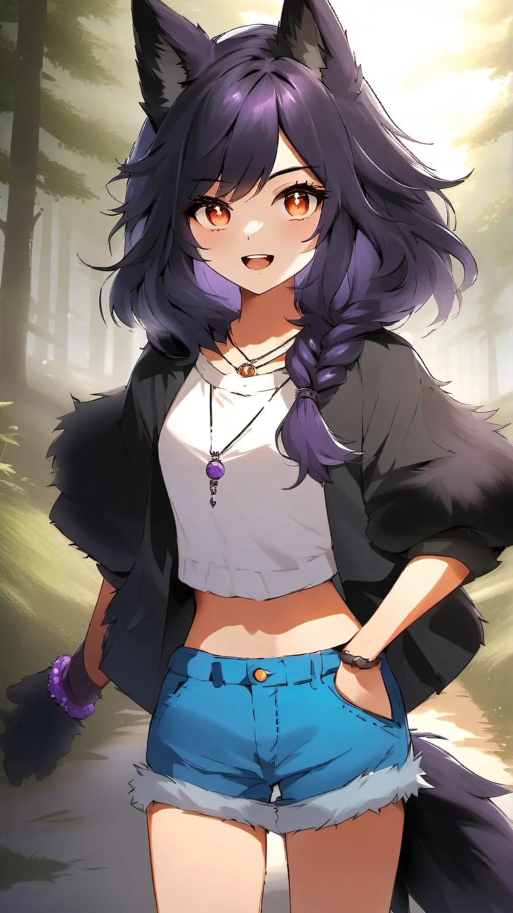 ai character: Aphmau wolf & bat background