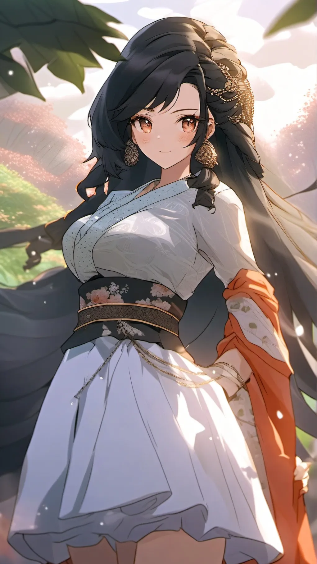 ai character: Violet  background