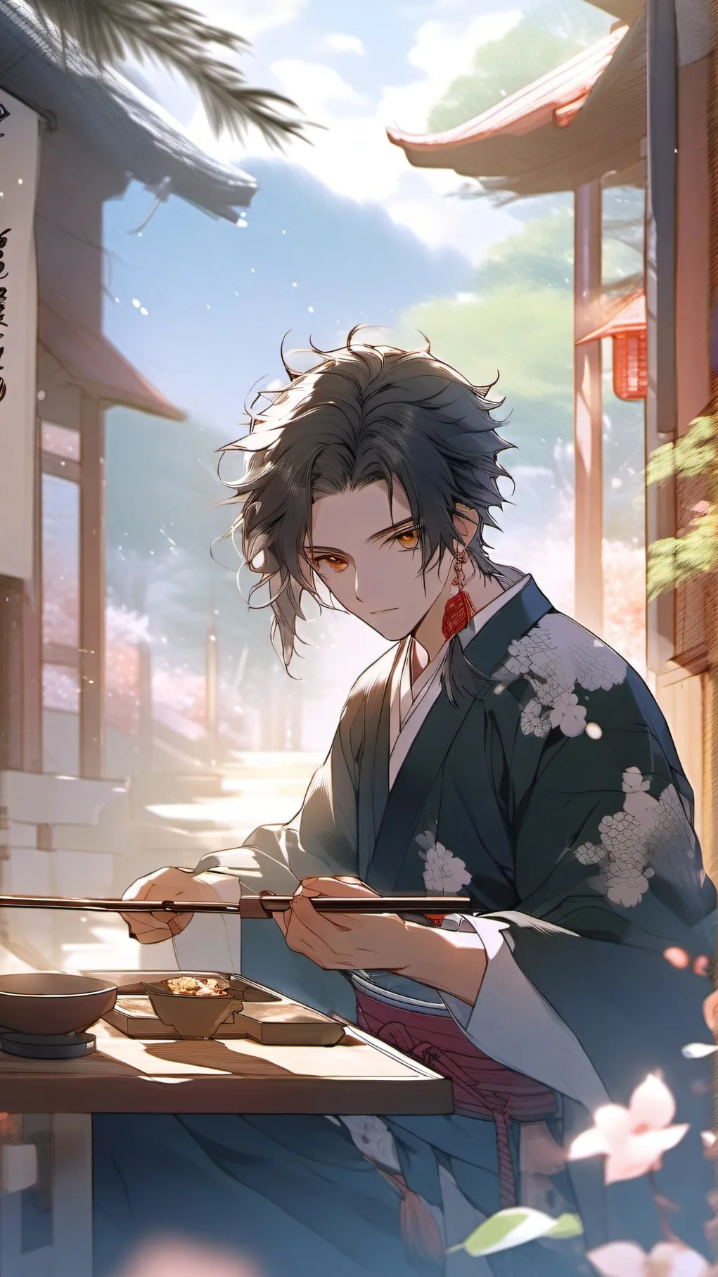 ai character: jjk&demon slayer background