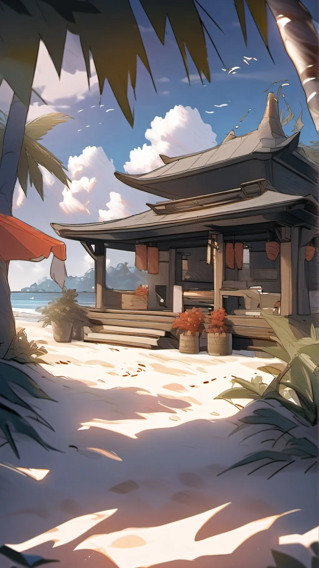 ai character: MHA BEACH 🏖️ background