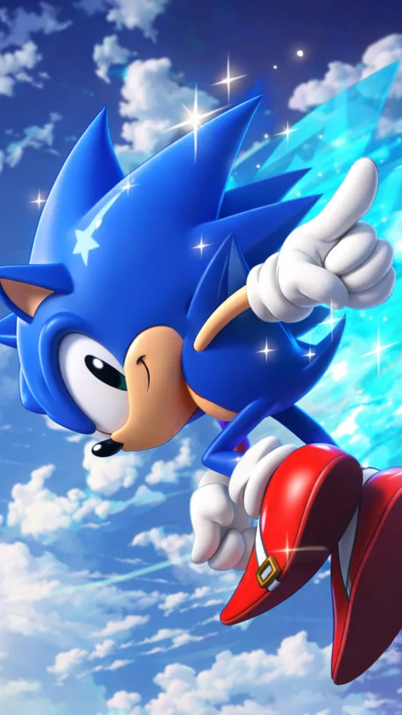 ai character: sonic the blur background