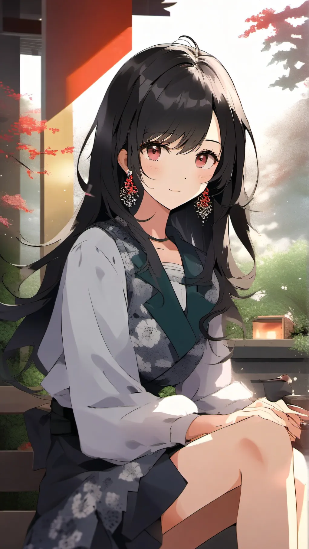 ai character: Shrine maiden background