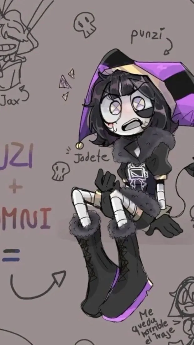 ai character: 💜🔴punzi🔴💜 background