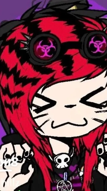 ai character: Scene kid XDDDD background