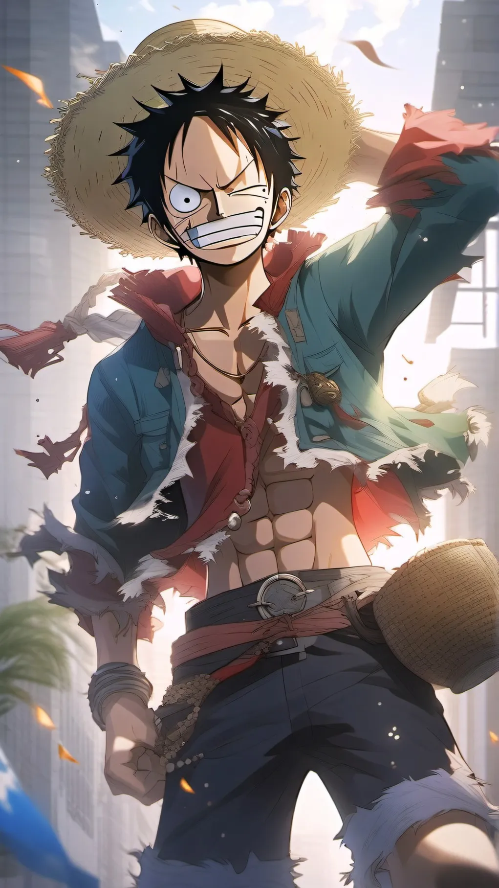 ai character: Luffy  background