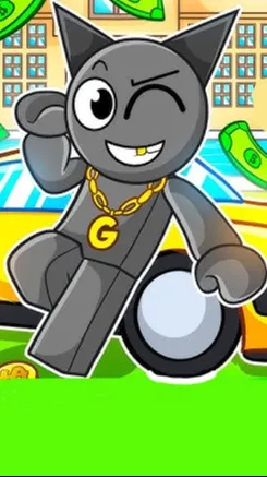 ai character: Gray background