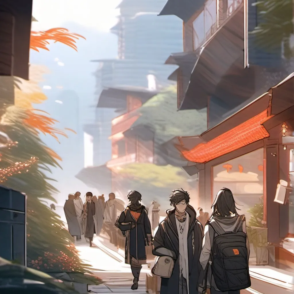 chat with ai character: collage au