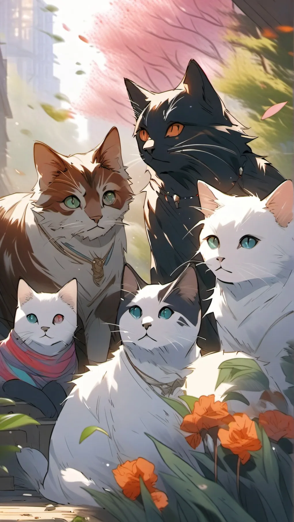 ai character: Hoilday dbn cats! background