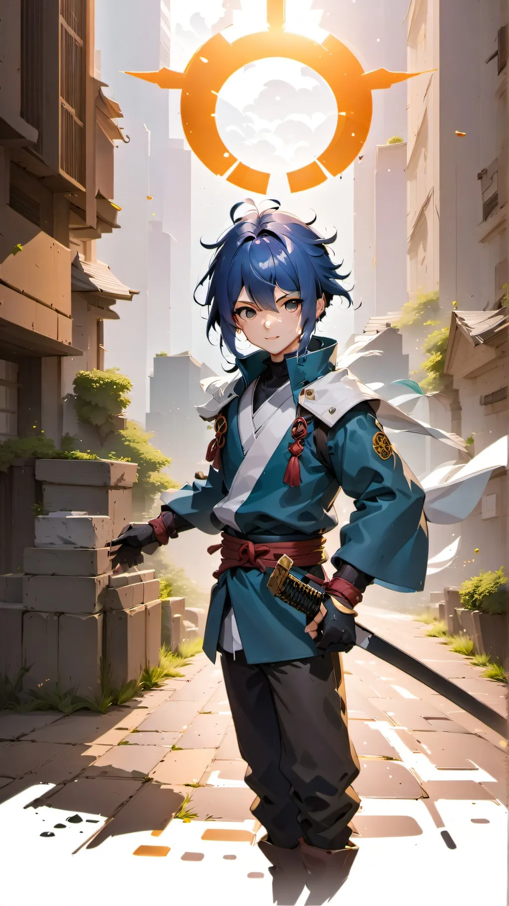 ai character: Solara — The Halo  background