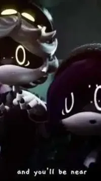 ai character: n and uzi sad  background