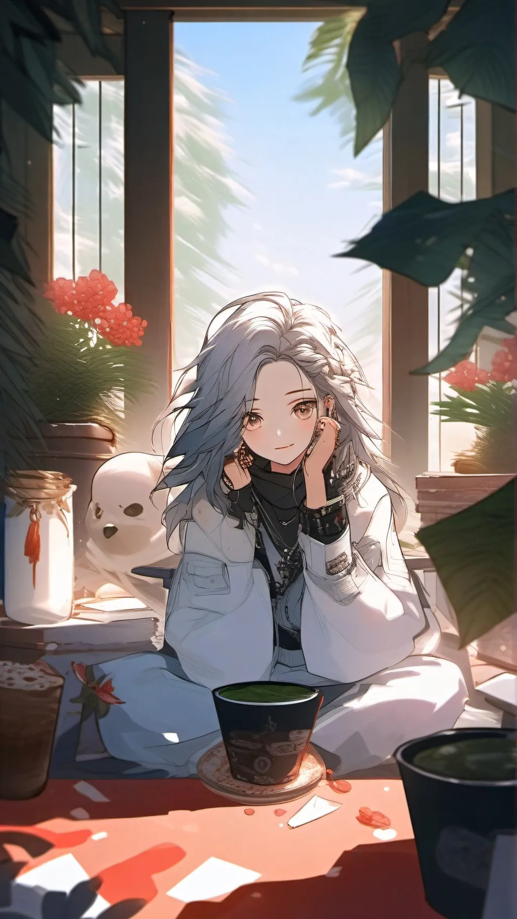 ai character: Abl girlfriend  background