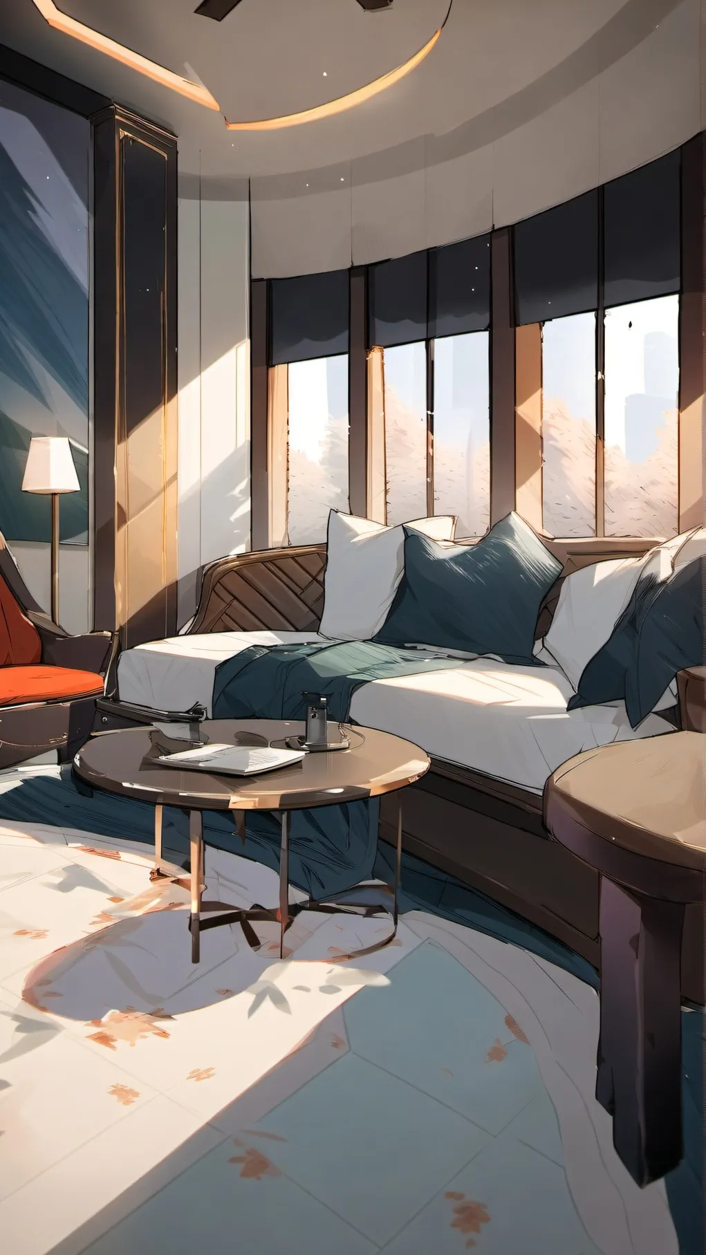 ai character: Hh sleepover background