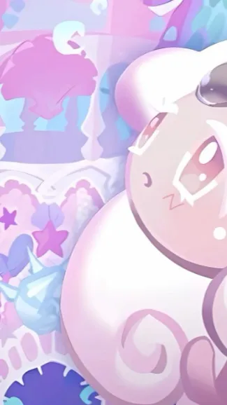 ai character: White pearl cookie background