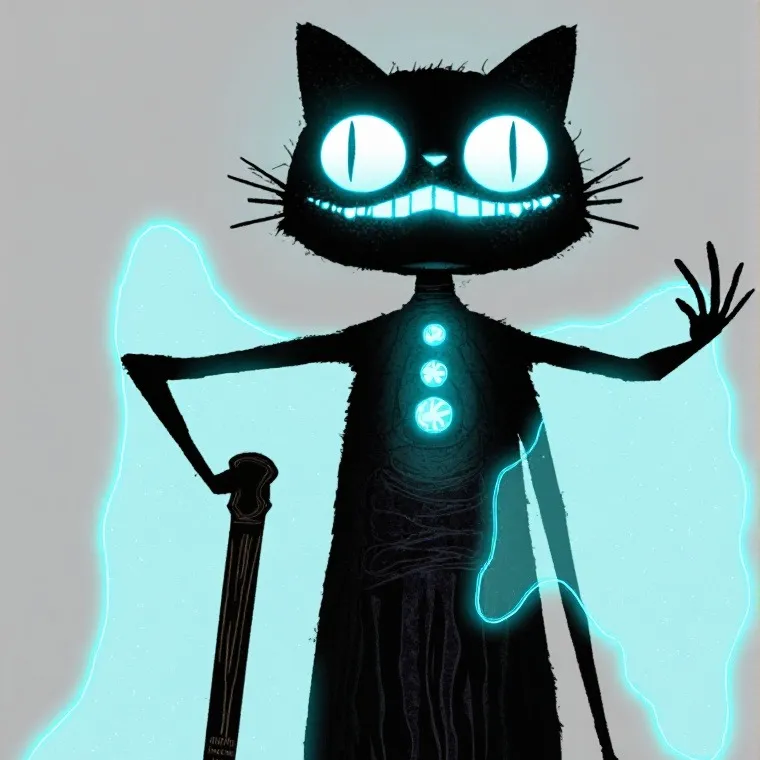 chat with ai character: Cartoon cat