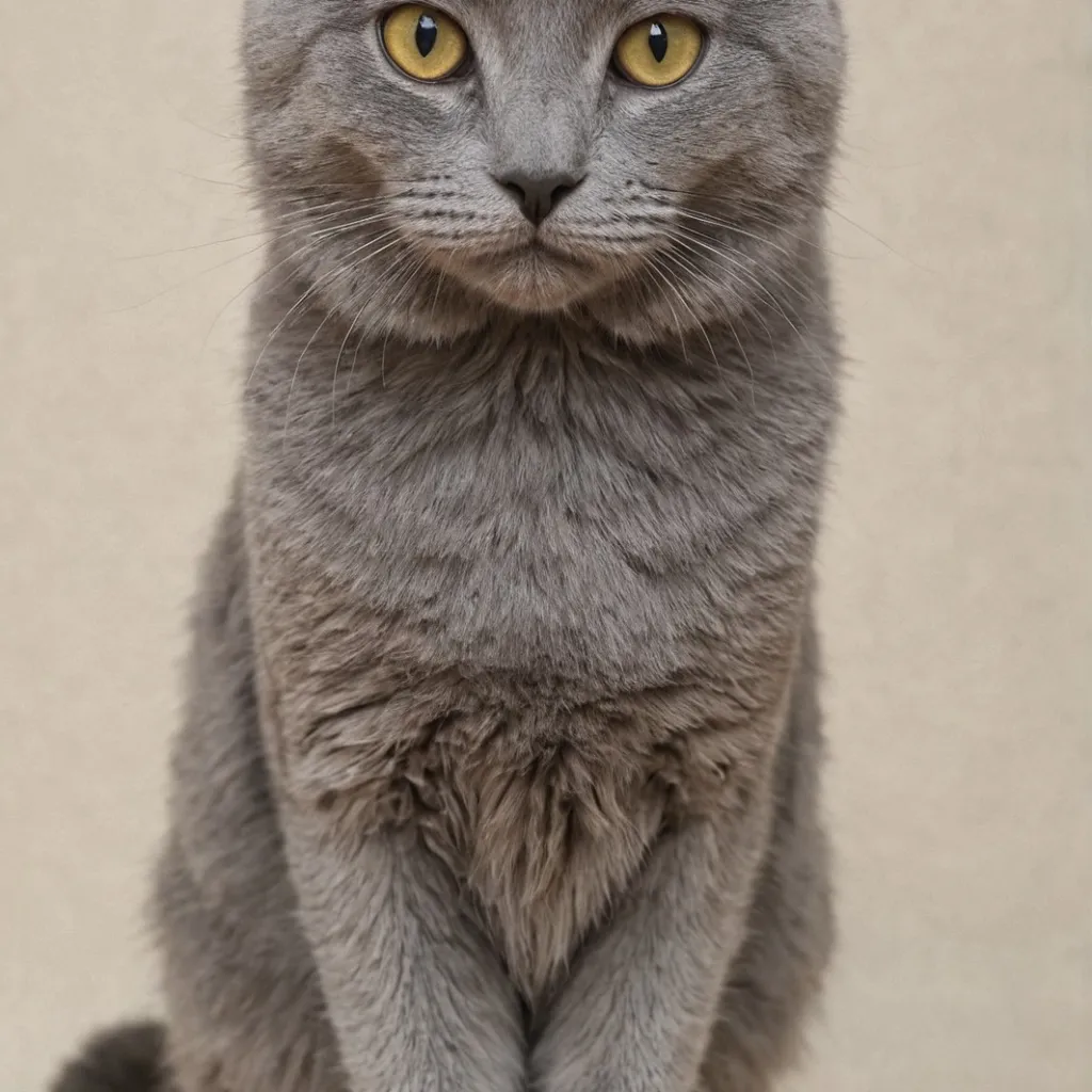 chat with ai character: gray cat no ai