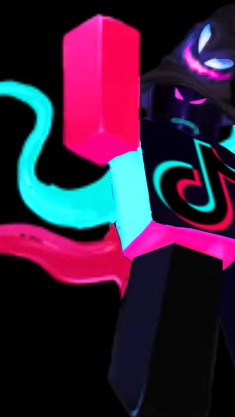 ai character: TikTok azure background