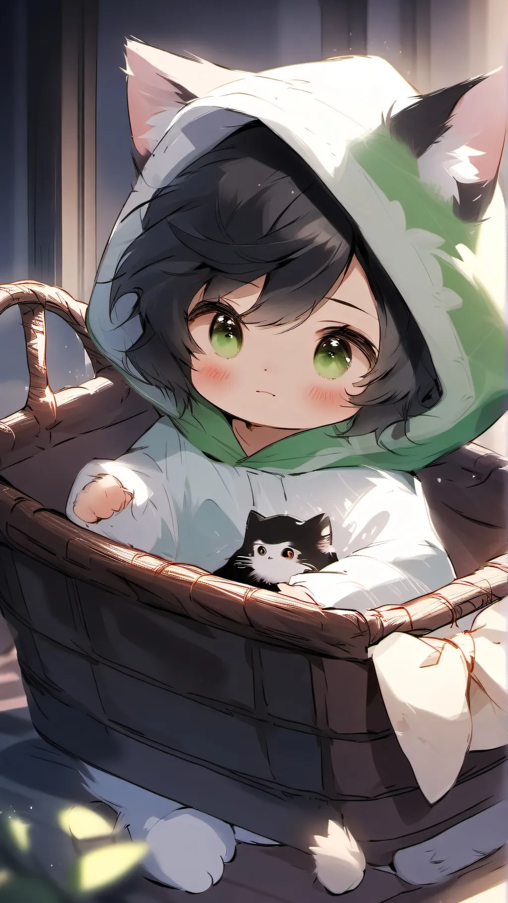 ai character: Cute hybrid cat background