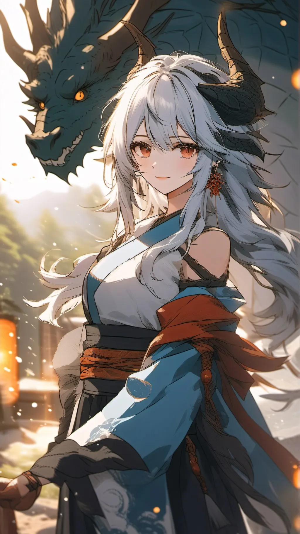 ai character: Anna black background