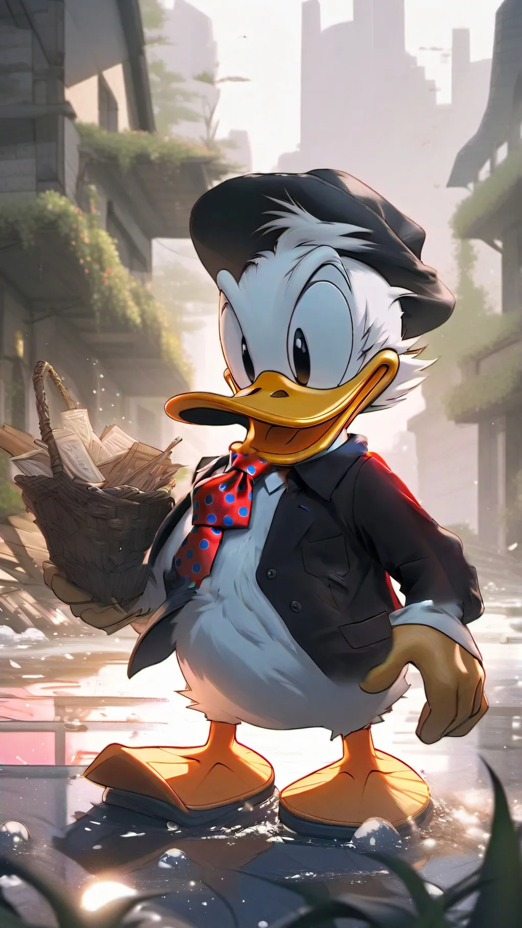 ai character: ronald duck background