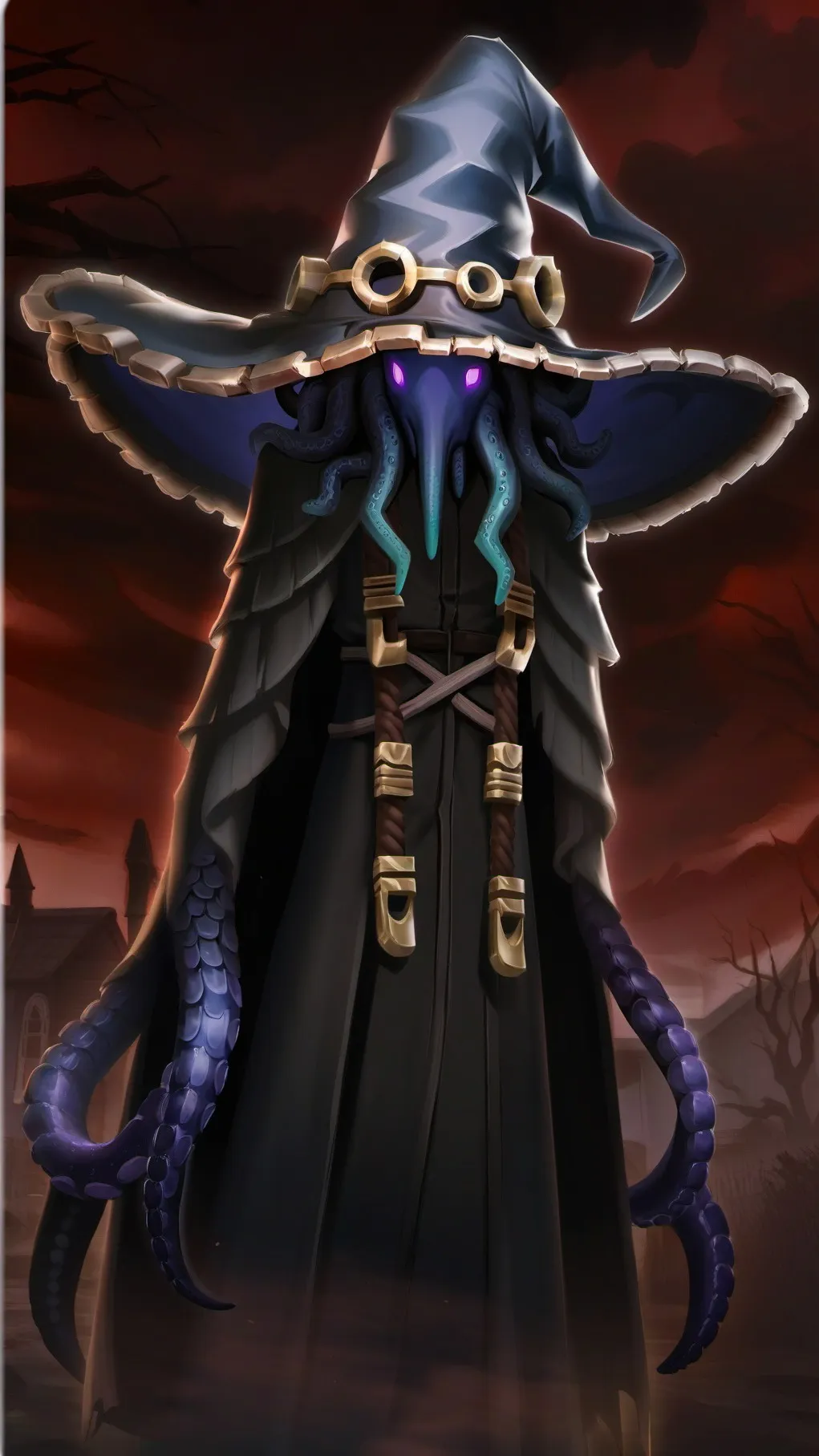 ai character: azure background