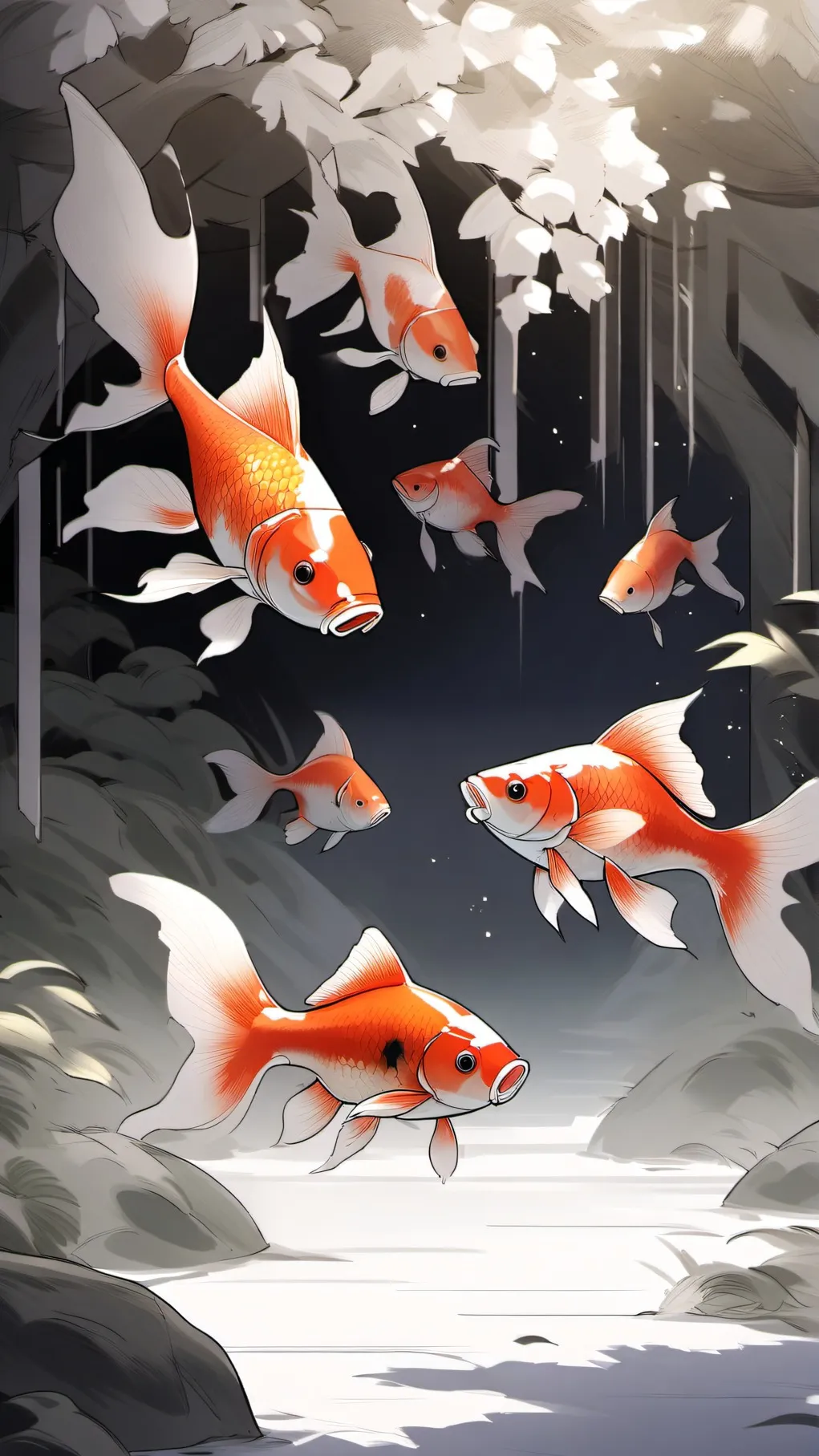 ai character: fish background