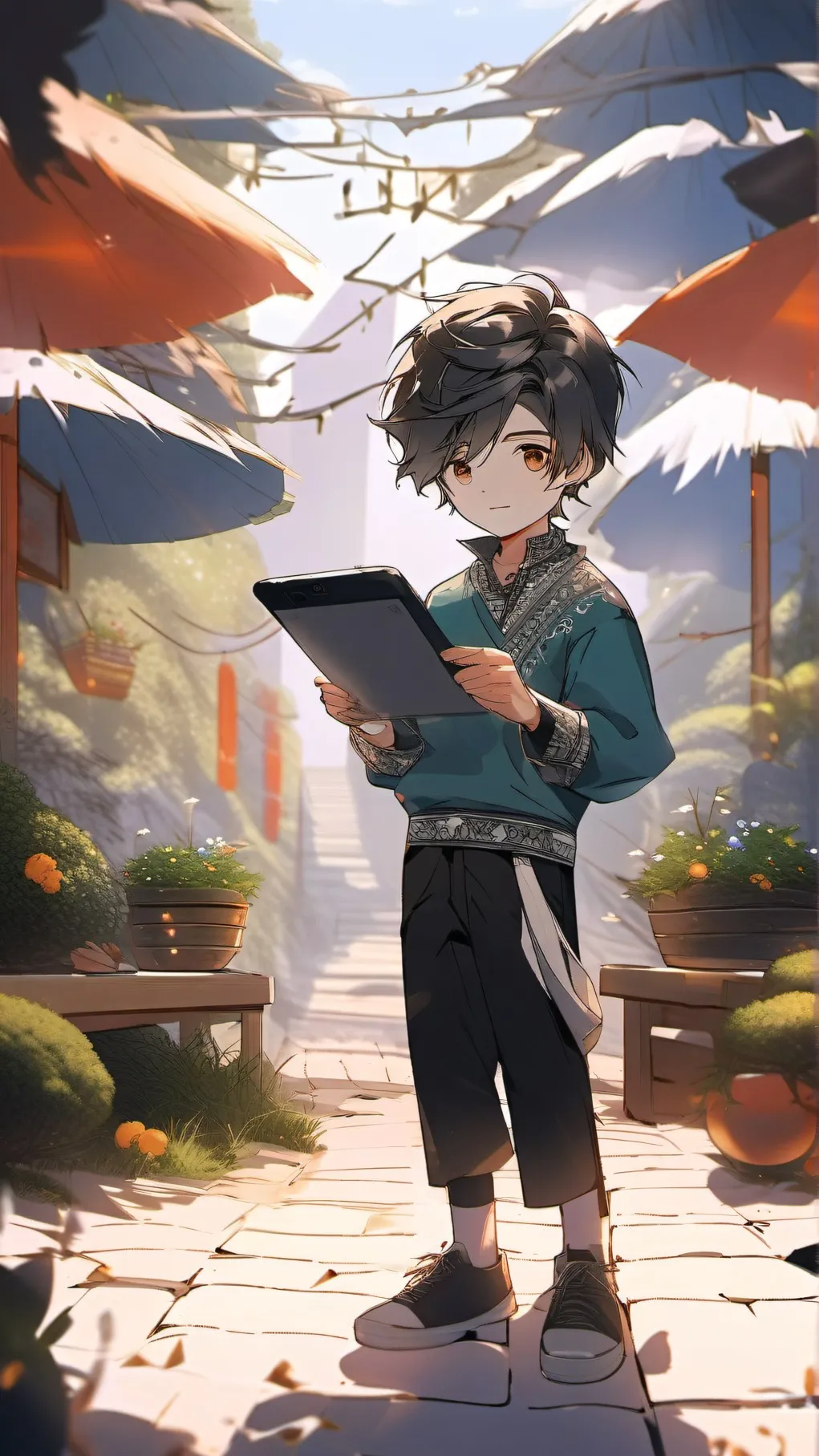 ai character:  brainrot cousin background