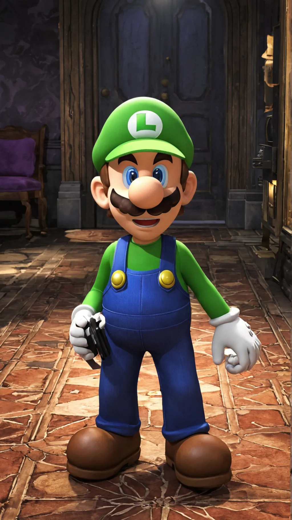 ai character: Luigi's mansion 3 background
