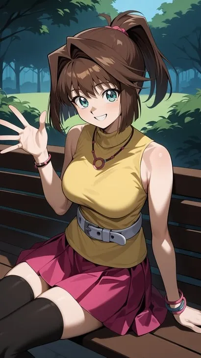 ai character: Téa Gardner (Anzu) background