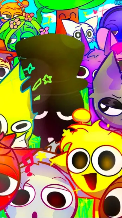 ai character: Sprunki World background