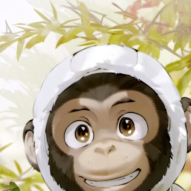 chat with ai character: monke plush