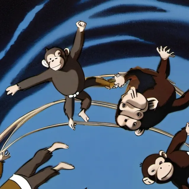 chat with ai character: spinning monkes