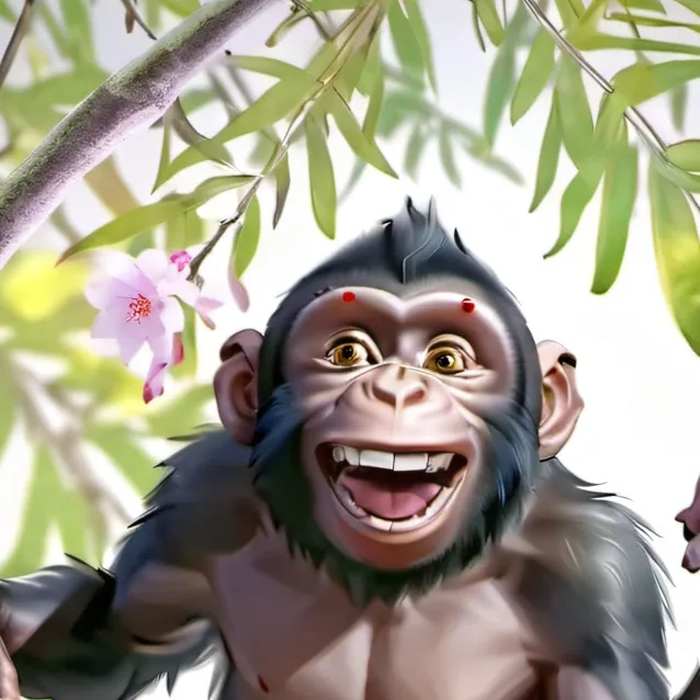 chat with ai character: happy monke