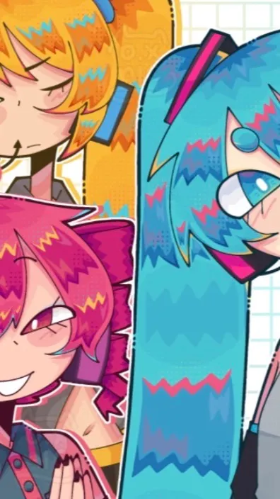 ai character: Neru miku and Teto background