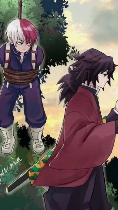 ai character: Mha x Kny background