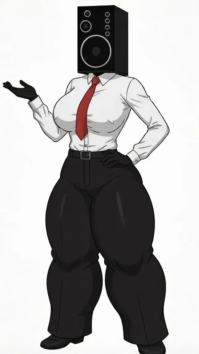 ai character: Large SpeakerWoman background