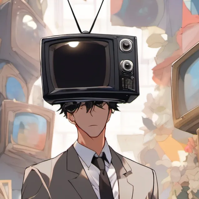 chat with ai character: large TV man