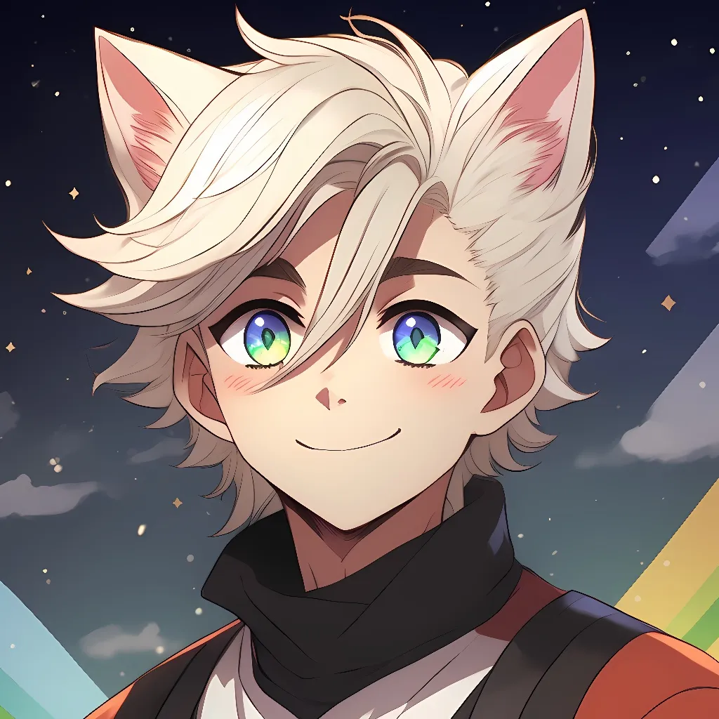 chat with ai character: douma as a cat