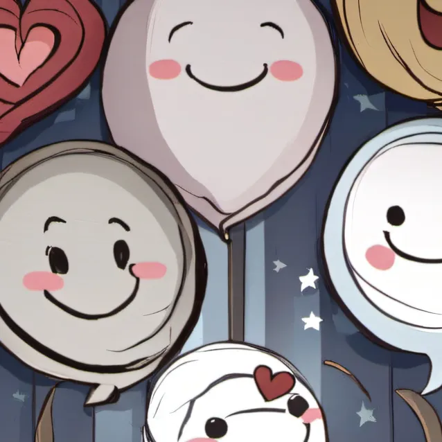 chat with ai character: Happiness bubbles