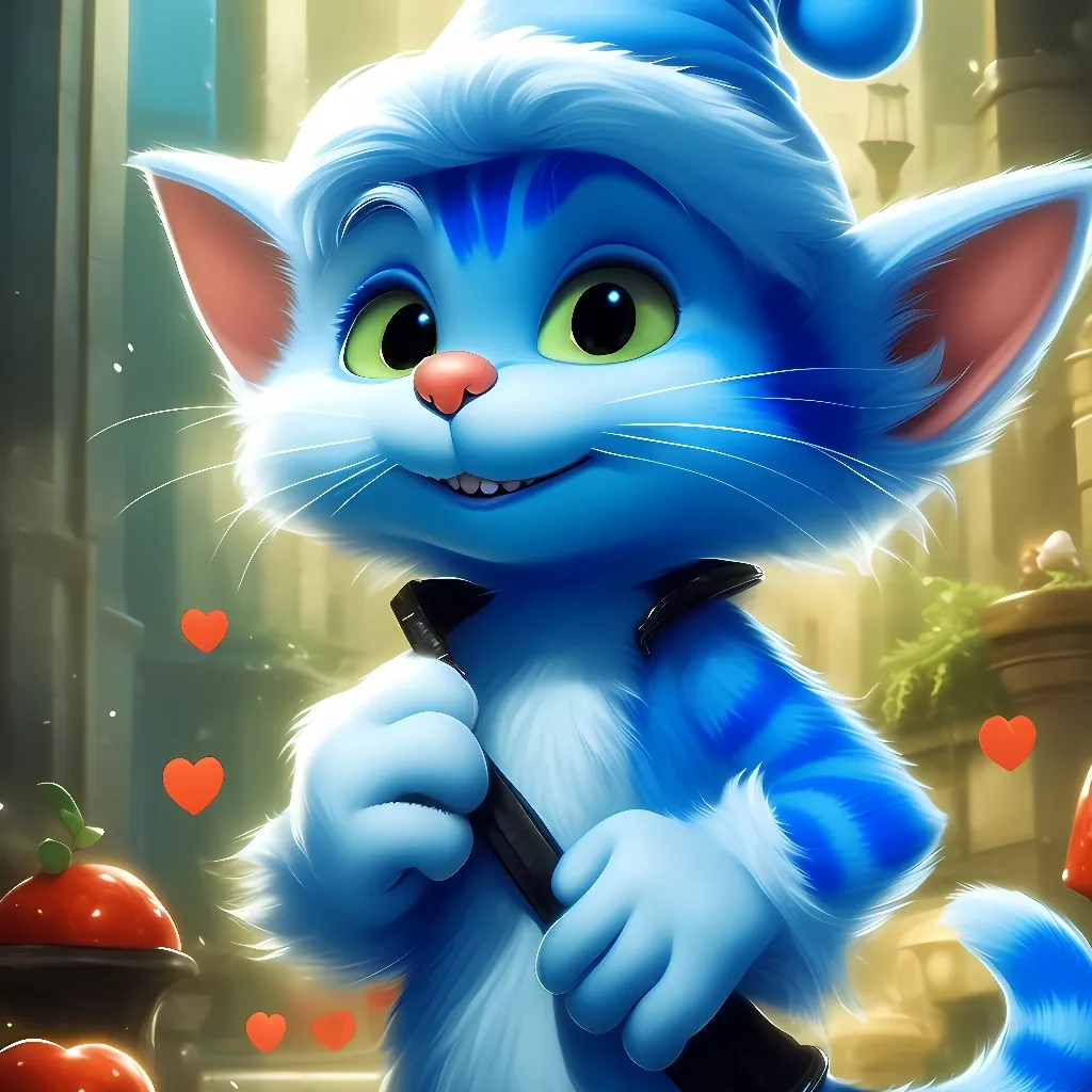 chat with ai character: Smurf cat