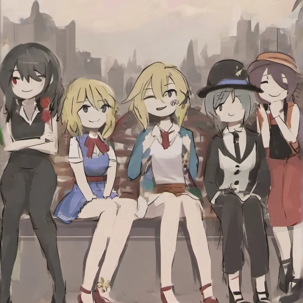 chat with ai character: friends l group