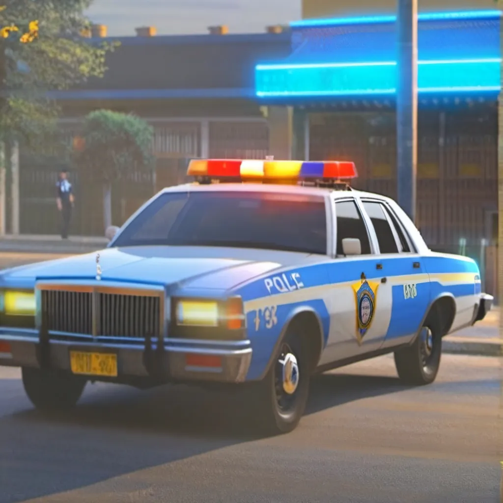 chat with ai character: Rusty cop car