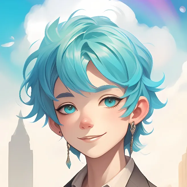 chat with ai character: cyan