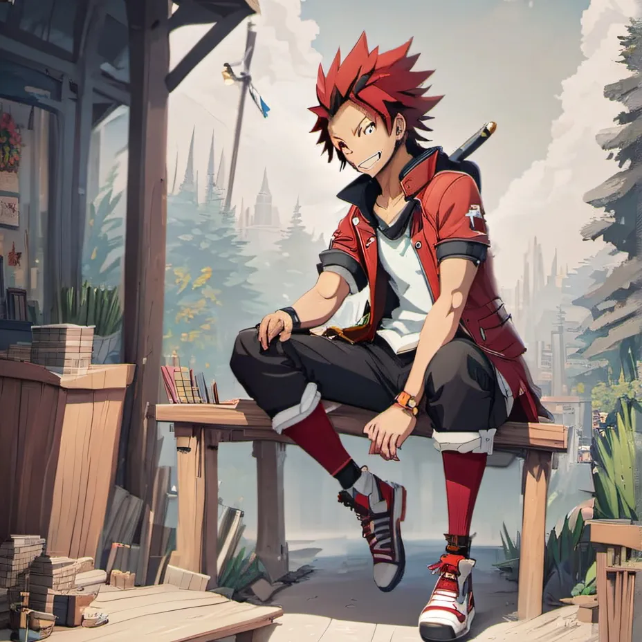 chat with ai character: eijiro kirishima 