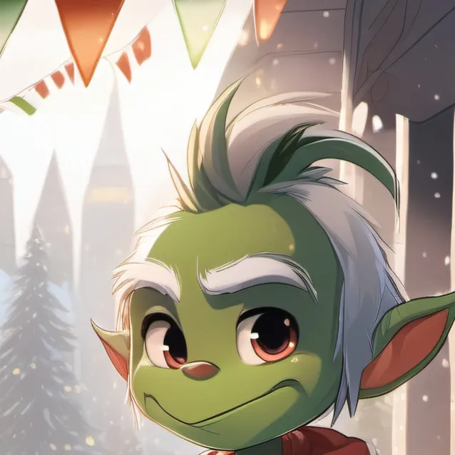 chat with ai character: kid Grinch