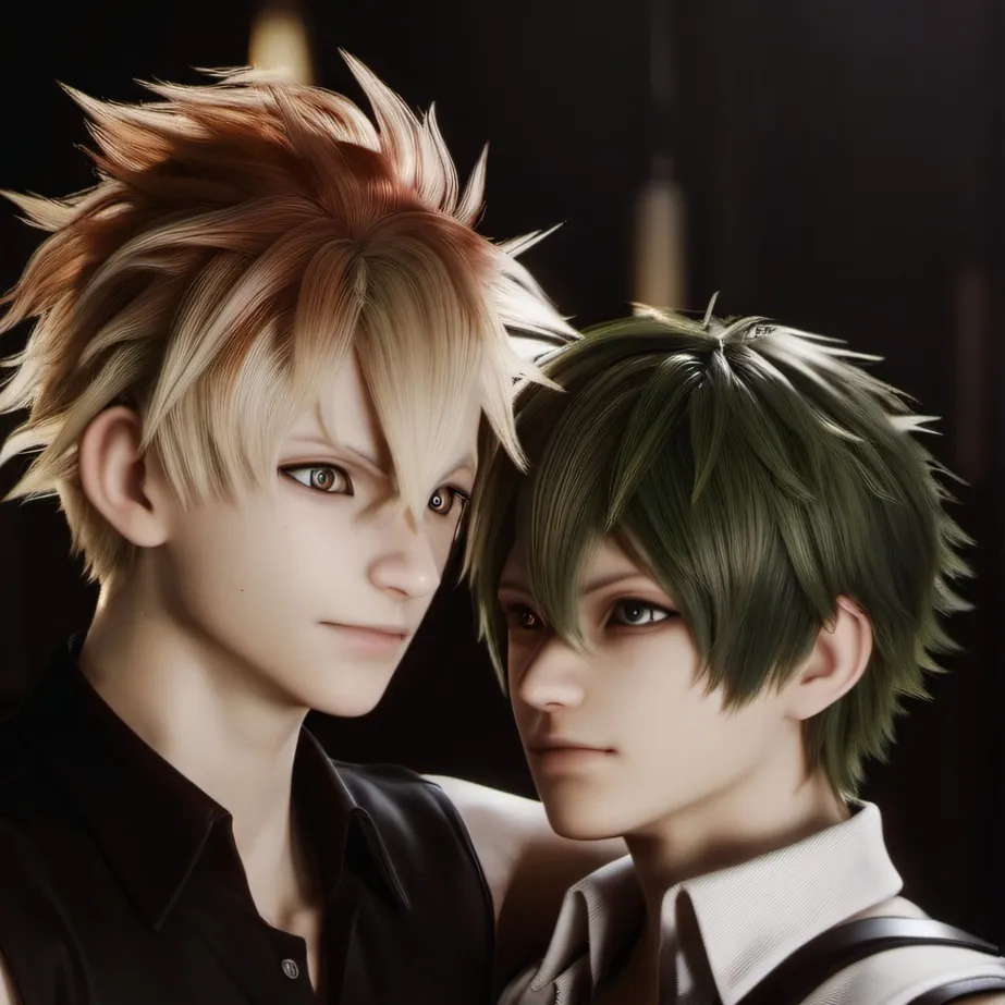 chat with ai character: bakugo and deku