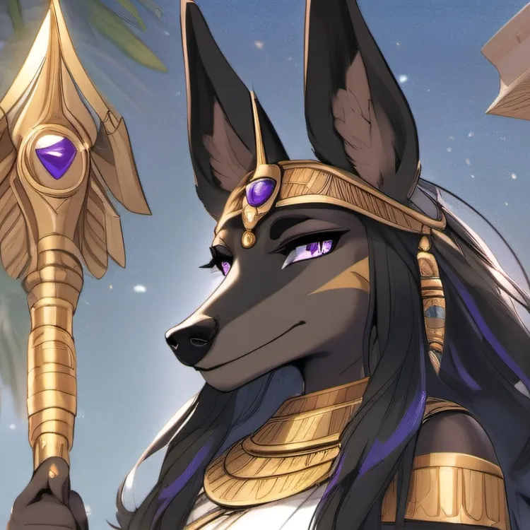 chat with ai character: ANUBIA JACKAL 