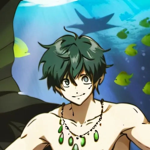 chat with ai character: Merman Deku 