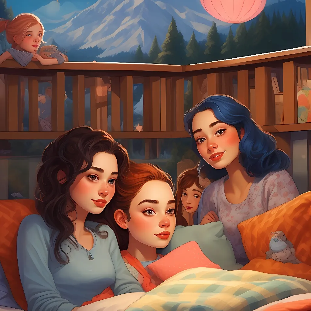 chat with ai character: girls sleepover