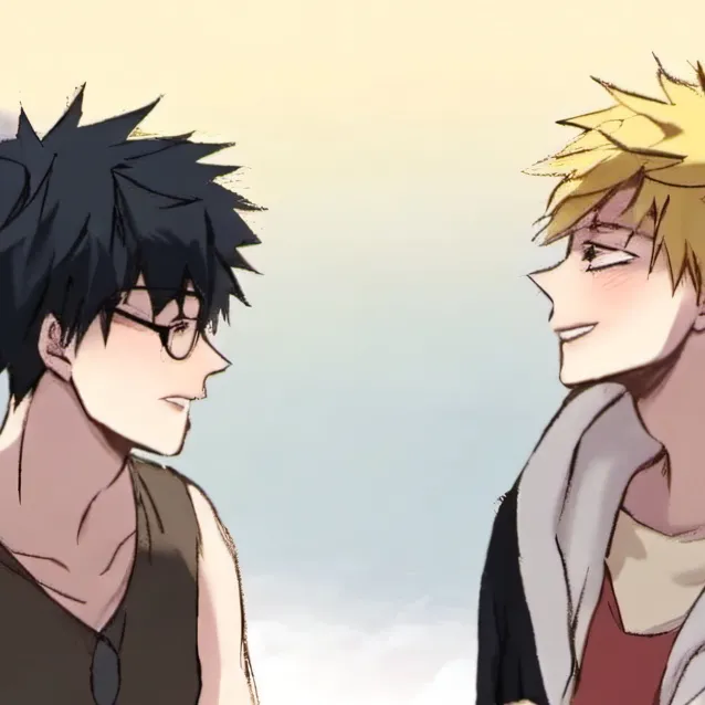 chat with ai character: deku and kachan 