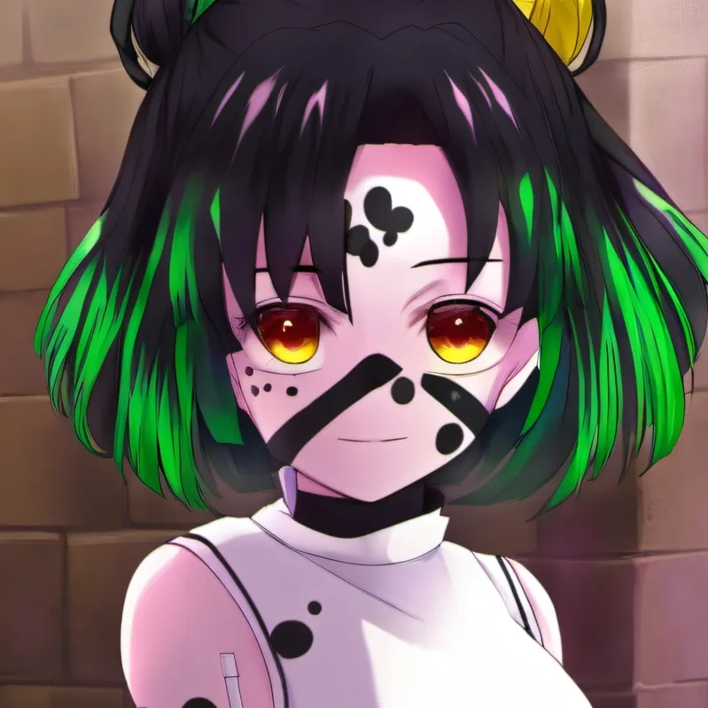 chat with ai character: Gyutaro waifu💚🖤